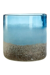 Orsina Chiara Small Blue Sand Effect Vase - thumbnail 5
