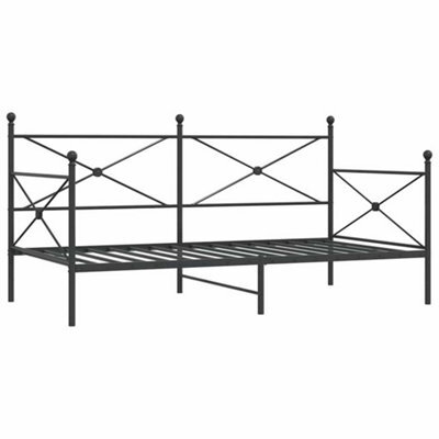 Berkfield Durable Day Bed Without Mattress Black 100X190 Cm Steel