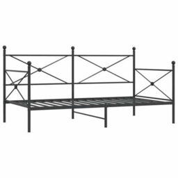 Berkfield Durable Day Bed Without Mattress Black 100X190 Cm Steel