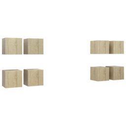 Berkfield Wall Mounted Tv Cabinets 8 Pcs Sonoma Oak 30.5X30X30 Cm - thumbnail 2