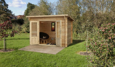 Forest Garden Harwood 3.0M X 2.0M Log Cabin - Pent Roof, 24Kg Felt No Underlay - image 1