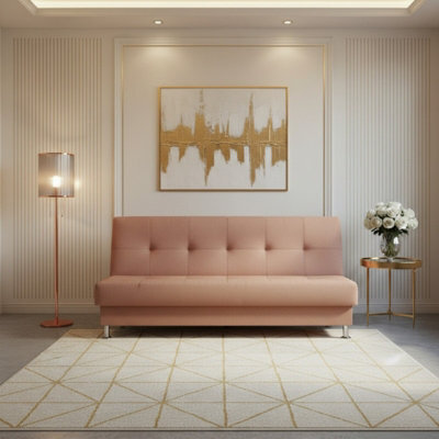 Enduro Iii Sofa Bed For Living Room Polyurethane Foam Wave Spring Wooden Frame Click Clack 193X90X85Cm Orange - image 1