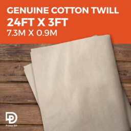 PRIMES DIY Primes 24Ft X 3Ft Staircase Cotton Twill Dust Sheet: Heavy Duty, Washable Staircase Runner For Diy, Paint Shield,  1Pc - thumbnail 2