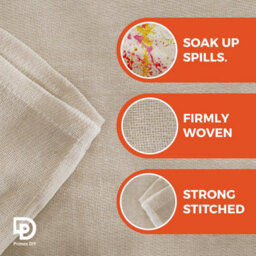 PRIMES DIY Primes 24Ft X 3Ft Staircase Cotton Twill Dust Sheet: Heavy Duty, Washable Staircase Runner For Diy, Paint Shield,  1Pc - thumbnail 3