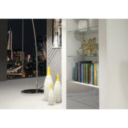 Creative Furniture Illume Display Cabinet 170Cm - White & Grey Gloss Doors - thumbnail 4