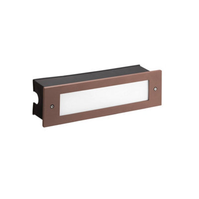 Luminosa Lighting Luminosa Micenas Outdoor Led Recessed Wall Light Brown 29.8Cm 1140Lm 3000K Ip65