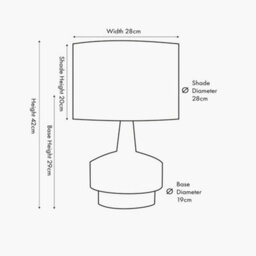 Pacific Lifestyle Set Of 2 Elio White And Wood Effect Textured Ceramic Table Lamp - thumbnail 2