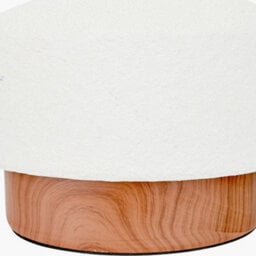 Pacific Lifestyle Set Of 2 Elio White And Wood Effect Textured Ceramic Table Lamp - thumbnail 8