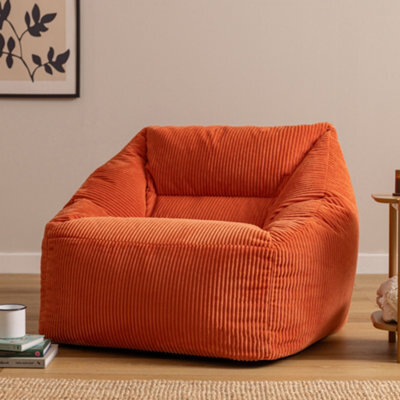 Icon Natalia Cord Armchair Bean Bag, Terracotta - image 1