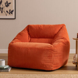 Icon Natalia Cord Armchair Bean Bag, Terracotta - thumbnail 1