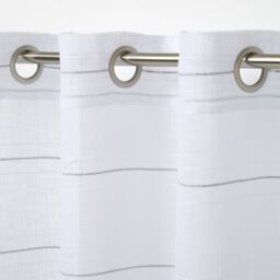 GoodHome Rizal White Horizontal Stripe Daylight Eyelet Voile Curtain (W)140Cm (L)260Cm, Single - thumbnail 2
