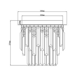 Pagazzi Lighting Pagazzi Onega 3 Light Antique Brass & Glass Flush Ceiling Light - thumbnail 6