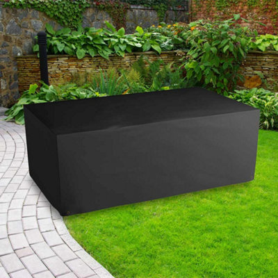 Bosmere All-Weather Rectangular Table Cover 8 Seat Black L196Cm W114Cm H71Cm Waterproof Uv Protected Heavy Duty 6 Year Guarantee - image 1