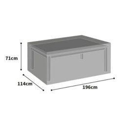 Bosmere All-Weather Rectangular Table Cover 8 Seat Black L196Cm W114Cm H71Cm Waterproof Uv Protected Heavy Duty 6 Year Guarantee - thumbnail 2
