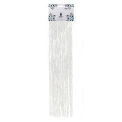 Angel Hair Lametta Christmas Tree Decoration X 1 38Cm X 50Cm White - image 1