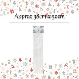 Angel Hair Lametta Christmas Tree Decoration X 1 38Cm X 50Cm White - thumbnail 2