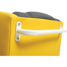 Loops Comfortable Dual Motor Rise And Recline Lounge Chair With Wipe Clean Pu Fabric In Black And Yellow - thumbnail 6