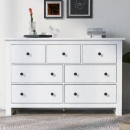 Sideboard Side Cabinet Kitchen Cabinet Storage Cabinet Sideboard Chest Of Drawers With 7 Drawers For Living Room, White - thumbnail 4