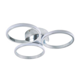 Plum&clay Astral 3 Ring Chrome Decorative Led Light - thumbnail 1
