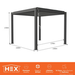 Hex Living Marchington Aluminium Pergola - thumbnail 9