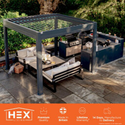 Hex Living Marchington Aluminium Pergola - thumbnail 1