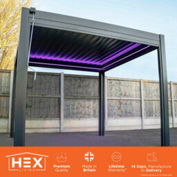 Hex Living Marchington Aluminium Pergola - thumbnail 7