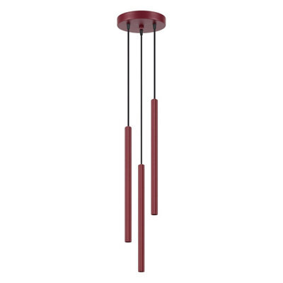 Sollux Lighting Arche Steel Burgundy 3 Lights Modern Pendant Lamps - image 1