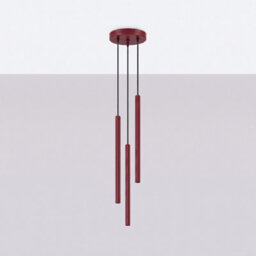 Sollux Lighting Arche Steel Burgundy 3 Lights Modern Pendant Lamps - thumbnail 2
