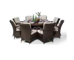 That's Furniture Arizona Round 8 Seater Rattan Patio Dining Set - Brown - thumbnail 6