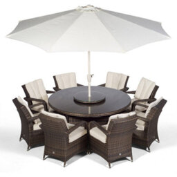 That's Furniture Arizona Round 8 Seater Rattan Patio Dining Set - Brown - thumbnail 7