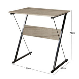 Nordlys Metal And Black Wood Top Desk Industrial Style Bedroom - thumbnail 6