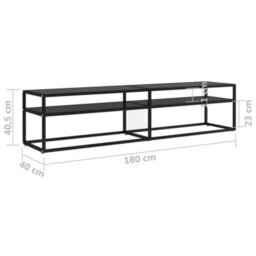Berkfield Sturdy Tv Cabinet Black 180X40X40.5 Cm Tempered Glass - thumbnail 6