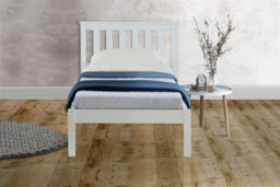Save On Goods UK 3Ft Single White Painted Wood Bed Frame.wooden Shaker Style,low Footend Bedstead - thumbnail 2
