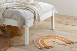 Save On Goods UK 3Ft Single White Painted Wood Bed Frame.wooden Shaker Style,low Footend Bedstead - thumbnail 4