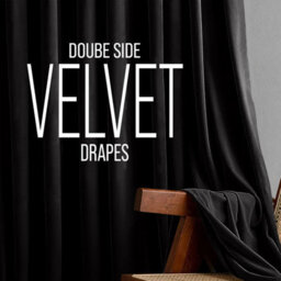 Ameha Black Velvet Curtain Ready Made Eyelet Blackout Thermal Insulated Curtain Pair 90''x90'' With Tiebacks Home Decor Uk - thumbnail 5