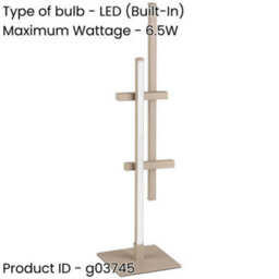 Loops 2 Pack Sandy Finish Modern Design Led Table Lamp For Stylish Indoor Home Lighting - thumbnail 2