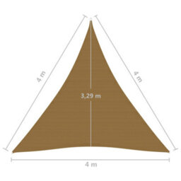 Berkfield Sunshade Sail 160 G/m2 Taupe 4X4X4 M Hdpe - thumbnail 6