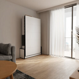 Wallbedking Murphy Bed Vertical 140Cm X 190Cm Studio Wall Bed, Fold-Down Guest Bed For Small Rooms, Apartments And Studios - thumbnail 4