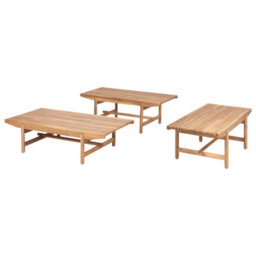 Beliani Garden Lounge Set With Table 2 Seater Giaveno Acacia Wood Off-White - thumbnail 7