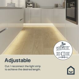 GoodHome Waldeck Mains-Powered (Plug-In) Led Neutral White Strip Light Ip20 1200Lm 4000K (L)3M - thumbnail 7