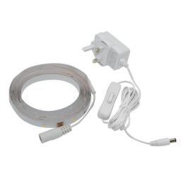 GoodHome Waldeck Mains-Powered (Plug-In) Led Neutral White Strip Light Ip20 1200Lm 4000K (L)3M - thumbnail 4