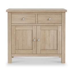 Farro Washed Oak Small Sideboard Cabinet Fully Assembled - By Roseland Furniture - thumbnail 3