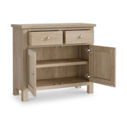 Farro Washed Oak Small Sideboard Cabinet Fully Assembled - By Roseland Furniture - thumbnail 4