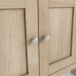 Farro Washed Oak Small Sideboard Cabinet Fully Assembled - By Roseland Furniture - thumbnail 8