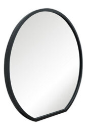 Mirroroutlet The Circulus Black Framed Flat Bottom Circular Garden Wall Mirror 105Cm X 100Cm - thumbnail 3