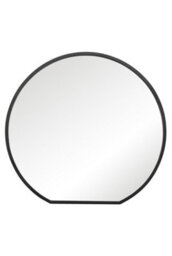 Mirroroutlet The Circulus Black Framed Flat Bottom Circular Garden Wall Mirror 105Cm X 100Cm - thumbnail 2