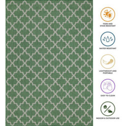 Homeart Outdoor Rugs Easy Cleaning Area Rugs For Balcony,garden,picnic,uv Weather Resistant  D.grey Cream,140X200-Mc - thumbnail 7