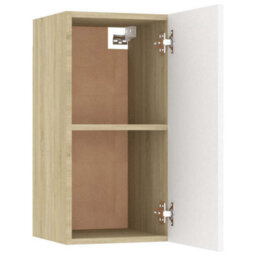 Berkfield Sturdy Tv Cabinet White And Sonoma Oak 30.5X30X60 Cm Engineered Wood - thumbnail 9