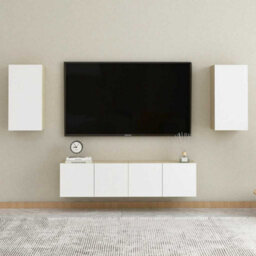 Berkfield Sturdy Tv Cabinet White And Sonoma Oak 30.5X30X60 Cm Engineered Wood - thumbnail 6
