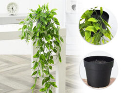 Artificial Trailing Green Plant, Hanging Vine Garland With Pots, Plant Decoration, For Wedding Party, Balcony (Polka Dots, 63Cm) - thumbnail 3